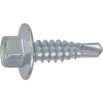 Bohrschraube mit Unterlegescheibe (verzinkt). Max. stärke 3 mm 