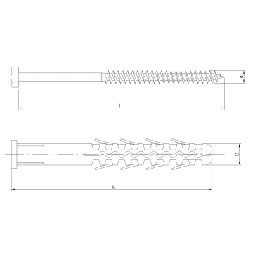 Rahmenstift mit Sechskantkopf