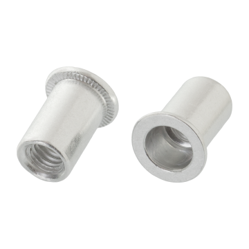 Aluminium-Nietmutter mit flachem Kopf