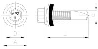 Bohrschraube MPZ 8 (verzinkt)