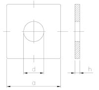 Vierkantscheibe für Holzkonstruktionen